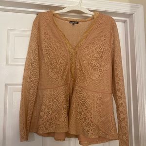Laced fit and flare shirt